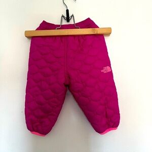 North Face Infant winter pants, pink.
